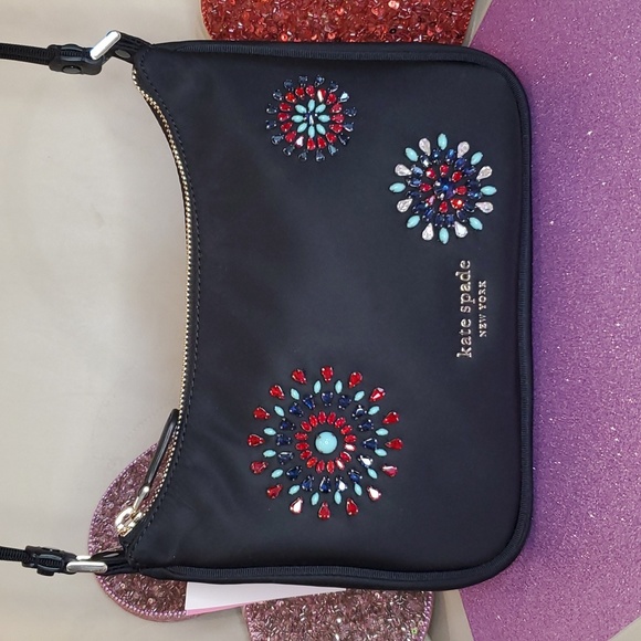 🎉HP🎉 Kate Spade ❤️♠️NWT♠️❤️ Bejeweled Evening Shoulder Purse!❤️♠️❤️♠️❤️♠️ - Picture 3 of 16